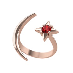 Garnet 8 ayar rose altın yüzük