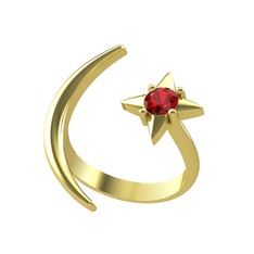 Garnet 8 ayar altın yüzük