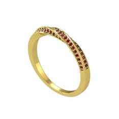 Vovin Yüzük - Garnet 14 ayar altın yüzük #o38d4a