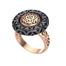 Adinkra Yüzük - 8 ayar rose altın yüzük #10jttwp