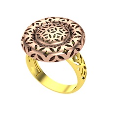 Adinkra Yüzük - 8 ayar rose altın yüzük #1g6vlg0
