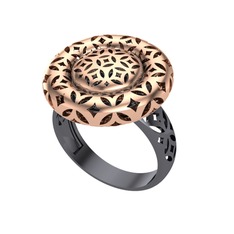 Adinkra Yüzük - 18 ayar rose altın yüzük #1lz8ue4