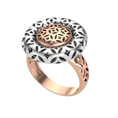 Adinkra Yüzük - 925 ayar rose altın kaplama gümüş yüzük #ayjd2p