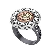 Adinkra Yüzük - 8 ayar rose altın yüzük #nvbb5o