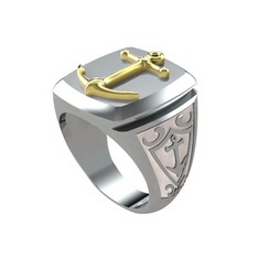 14 ayar altın yüzük (Beyaz mineli)