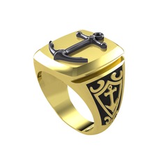 925 ayar siyah rodyum kaplama gümüş yüzük (Siyah mineli)