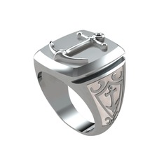 8 ayar beyaz altın yüzük (Beyaz mineli)