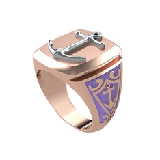 Runa Çapa Yüzük - 925 ayar gümüş yüzük (Menekşe mineli) #1v3wj0k