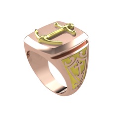 18 ayar altın yüzük (Sarı mineli)