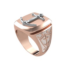 14 ayar beyaz altın yüzük (Beyaz mineli)