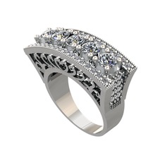 Adalan Yüzük - Pırlanta 14 ayar beyaz altın yüzük (2.47 karat) #173klpl