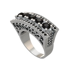 Adalan Yüzük - Siyah zirkon 925 ayar gümüş yüzük #1bih7uj