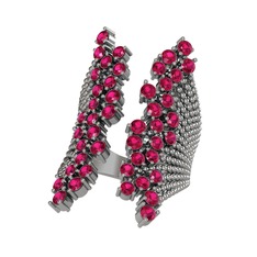 Livya Yüzük - Rodolit garnet 925 ayar gümüş yüzük #bypyc4