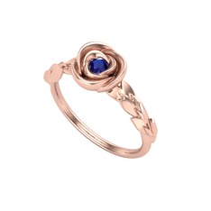 Lab safir 14 ayar rose altın yüzük