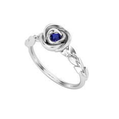 Lab safir 925 ayar gümüş yüzük