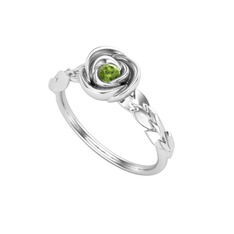 Peridot 925 ayar gümüş yüzük