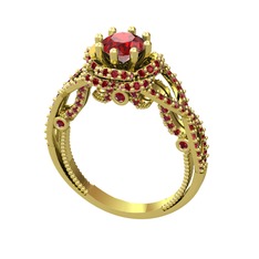 Garnet 18 ayar altın yüzük