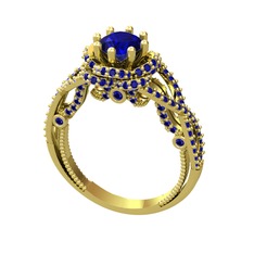 Luana Tektaş Yüzük - Lab safir 14 ayar altın yüzük #jep38g