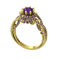 Luana Tektaş Yüzük - Ametist 14 ayar altın yüzük #jn7v2w