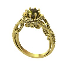 Luana Tektaş Yüzük - Peridot 18 ayar altın yüzük #q8rl4u