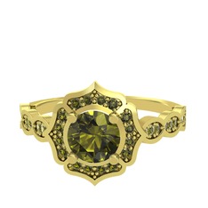 Minimal Arden Yüzük - Peridot 925 ayar altın kaplama gümüş yüzük #1aqvcgm