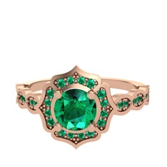 Minimal Arden Yüzük - Yeşil kuvars 8 ayar rose altın yüzük #1jt9xzw