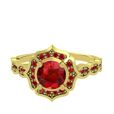 Garnet 14 ayar altın yüzük