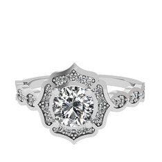 Minimal Arden Yüzük - Swarovski ve beyaz zirkon 18 ayar beyaz altın yüzük #5sfjp5