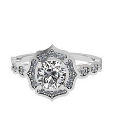 Minimal Arden Yüzük - Swarovski ve pırlanta 925 ayar gümüş yüzük (0.374 karat) #9cbfmd