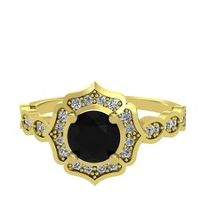 Minimal Arden Yüzük - Siyah zirkon ve swarovski 925 ayar altın kaplama gümüş yüzük #dtcjuv