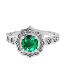 Minimal Arden Yüzük - Yeşil kuvars ve beyaz zirkon 925 ayar gümüş yüzük #vyb4xn