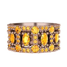 Zelie Tamtur Yüzük - Sitrin 8 ayar rose altın yüzük #1g6xb62