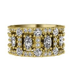 Zelie Tamtur Yüzük - Beyaz zirkon 18 ayar altın yüzük #mjga3d