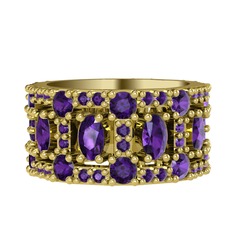 Zelie Tamtur Yüzük - Ametist 8 ayar altın yüzük #nhw5nt