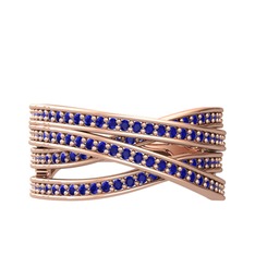 Rhys Yüzük - Lab safir 18 ayar rose altın yüzük #p6p99l