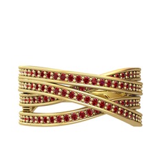 Rhys Yüzük - Garnet 14 ayar altın yüzük #wow170