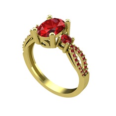 Freja Yüzük - Garnet 14 ayar altın yüzük #cuph5s