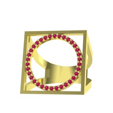 Rodolit garnet 8 ayar altın yüzük