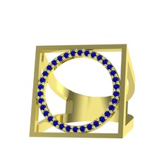 Lab safir 14 ayar altın yüzük