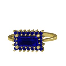 Via Yüzük - Lab safir 8 ayar altın yüzük #16hwxw4