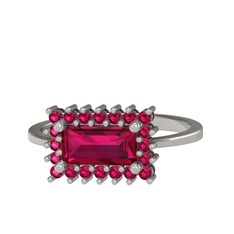 Via Yüzük - Rodolit garnet 925 ayar gümüş yüzük #1xjz0lz