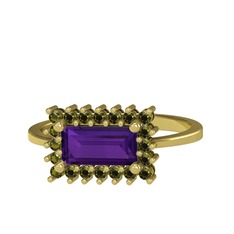 Via Yüzük - Ametist ve peridot 8 ayar altın yüzük #mnufh8