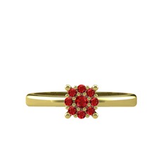Garnet 18 ayar altın yüzük