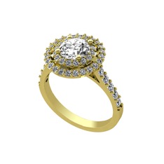 Lyra Yüzük - Swarovski ve beyaz zirkon 14 ayar altın yüzük #1y6qkbh
