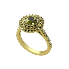 Lyra Yüzük - Peridot 925 ayar altın kaplama gümüş yüzük #cdzdnl