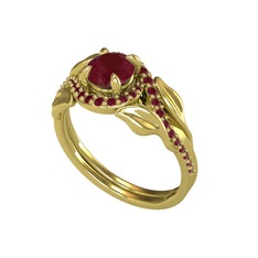 Kök yakut 18 ayar altın yüzük