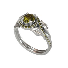 Peridot 925 ayar gümüş yüzük