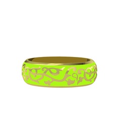 14 ayar altın yüzük (Neon yeşil mineli)