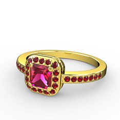 Sarette Tektaş Yüzük - Rodolit garnet ve garnet 14 ayar altın yüzük #23z4w1