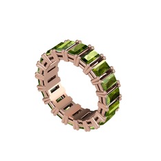 Peridot 18 ayar rose altın yüzük
